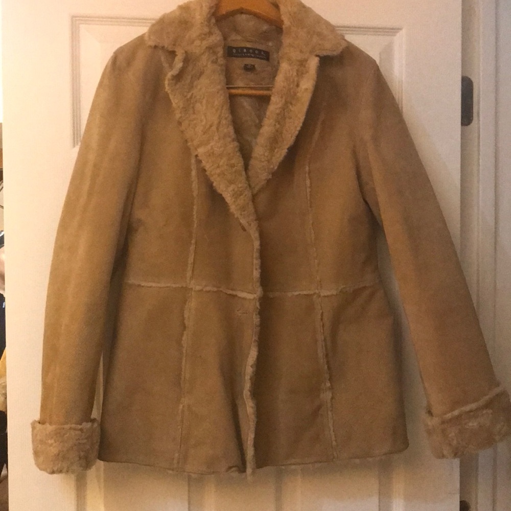 Giacca suede tan jacket